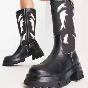 ASOS BLACK BOOTS platform